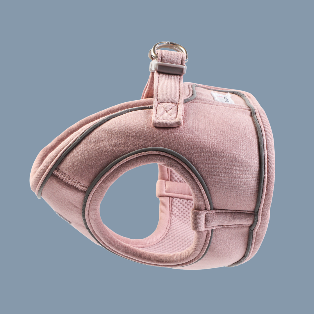 Chalky Pink Dinky Dog Snappy Harness, Collar & Lead Set